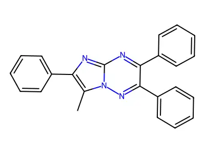7-Methyl-2,3,6-triphenylimidazo[1,2-b][1,2,4]triazine structure