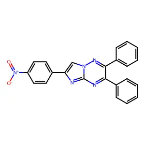 Imidazo(1,2-b)(1,2,4)triazine, 6-(4-nitrophenyl)-2,3-diphenyl- structure