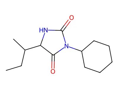 5-(Butan-2-yl)-3-cyclohexylimidazolidine-2,4-dione structure