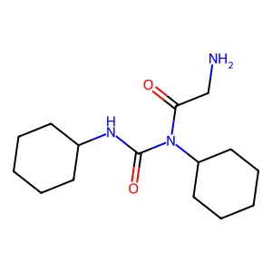 Acetamide, 2-amino-N-cyclohexyl-N-[(cyclohexylamino)carbonyl]- structure