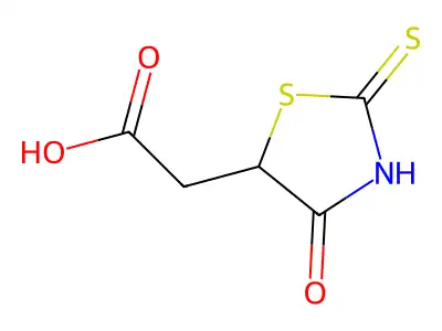 (2-Mercapto-4-oxo-4,5-dihydro-1,3-thiazol-5-YL)-acetic acid structure