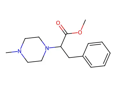 1-Piperazineacetic acid, alpha-benzyl-4-methyl-, methyl ester structure