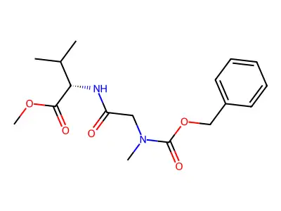 (S)-Methyl 2-(2-(((benzyloxy)carbonyl)(methyl)amino)acetamido)-3-methylbutanoate structure