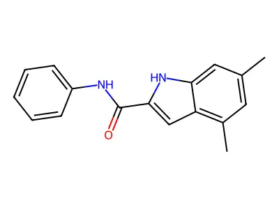 4,6-dimethyl-N-phenyl-1H-indole-2-carboxamide structure