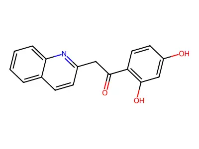 Ethanone, 1-(2,4-dihydroxyphenyl)-2-(2-quinolinyl)- structure