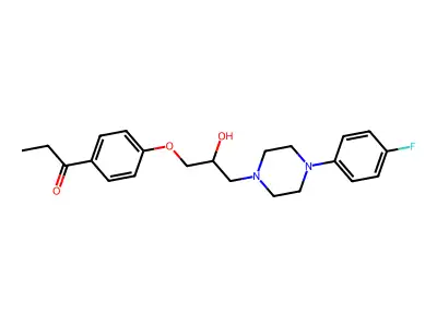 1-[4-[3-[4-(4-Fluorophenyl)-1-piperazinyl]-2-hydroxypropoxy]phenyl]-1-propanone structure