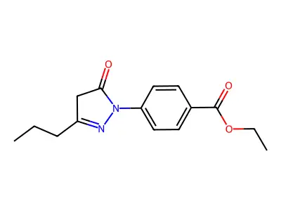 ethyl 4-(5-oxo-3-propyl-4,5-dihydro-1H-pyrazol-1-yl)benzoate structure