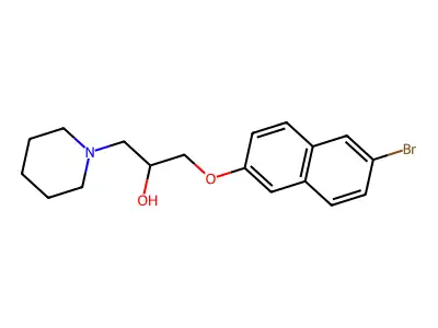 1-[(6-Bromonaphthalen-2-yl)oxy]-3-(piperidin-1-yl)propan-2-ol structure