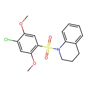 1-(4-chloro-2,5-dimethoxyphenyl)sulfonyl-3,4-dihydro-2H-quinoline structure