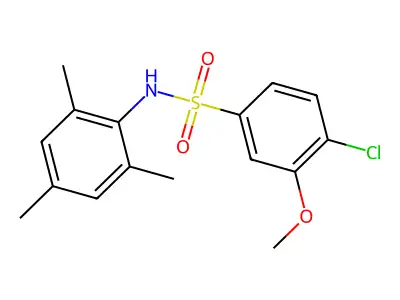 4-chloro-N-mesityl-3-methoxybenzenesulfonamide structure