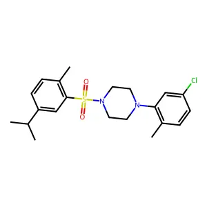 1-(5-chloro-2-methylphenyl)-4-[2-methyl-5-(propan-2-yl)benzenesulfonyl]piperazine structure