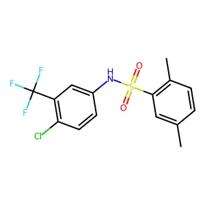 N-(4-chloro-3-(trifluoromethyl)phenyl)-2,5-dimethylbenzenesulfonamide structure
