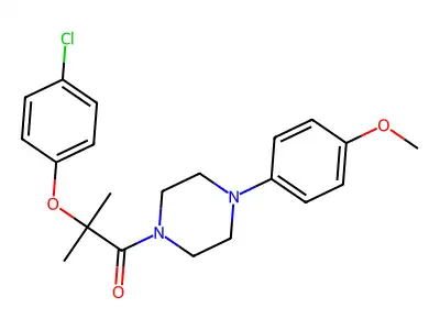2-(4-Chlorophenoxy)-1-[4-(4-methoxyphenyl)piperazin-1-yl]-2-methylpropan-1-one structure