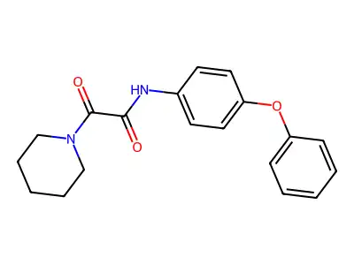 2-oxo-N-(4-phenoxyphenyl)-2-(1-piperidinyl)acetamide structure