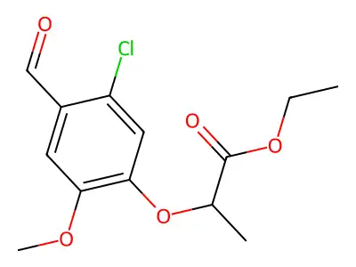 Ethyl 2-(5-chloro-4-formyl-2-methoxyphenoxy)propanoate structure