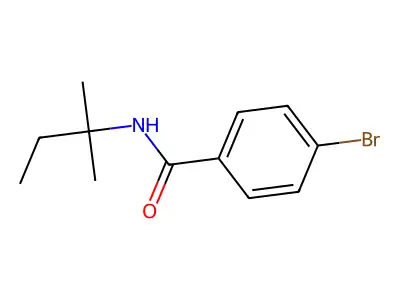 4-bromo-N-(2-methylbutan-2-yl)benzamide structure