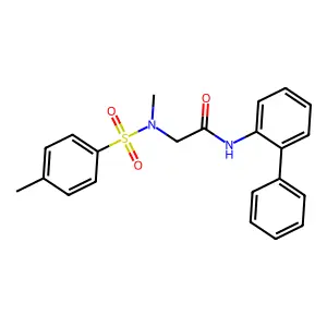 2-[methyl-(4-methylphenyl)sulfonylamino]-N-(2-phenylphenyl)acetamide structure