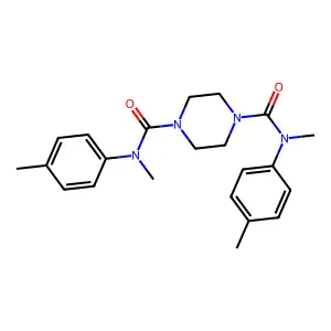 N~1~,N~4~-dimethyl-N~1~,N~4~-bis(4-methylphenyl)-1,4-piperazinedicarboxamide structure
