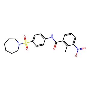 N-[4-(azepan-1-ylsulfonyl)phenyl]-2-methyl-3-nitrobenzamide structure