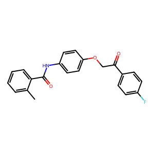N-[4-[2-(4-fluorophenyl)-2-oxoethoxy]phenyl]-2-methylbenzamide structure