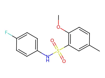 N-(4-fluorophenyl)-2-methoxy-5-methylbenzenesulfonamide structure