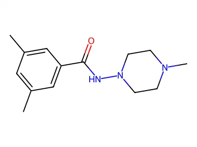 3,5-dimethyl-N-(4-methylpiperazin-1-yl)benzamide structure