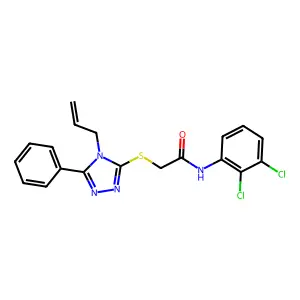 N-(2,3-dichlorophenyl)-2-[(5-phenyl-4-prop-2-enyl-1,2,4-triazol-3-yl)sulfanyl]acetamide structure