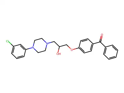 4-{3-[4-(3-Chlorophenyl)piperazinyl]-2-hydroxypropoxy}phenyl phenyl ketone structure