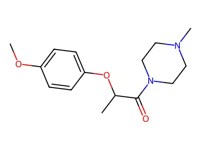2-(4-Methoxyphenoxy)-1-(4-methylpiperazin-1-yl)propan-1-one structure
