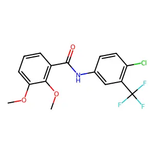 N-[4-chloro-3-(trifluoromethyl)phenyl]-2,3-dimethoxybenzamide structure