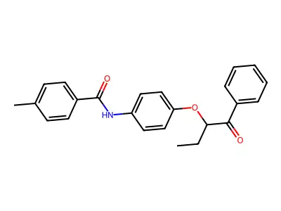 N-[4-(1-benzoylpropoxy)phenyl]-4-methylbenzamide structure