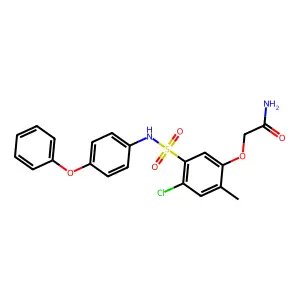 2-[4-Chloro-2-methyl-5-[(4-phenoxyphenyl)sulfamoyl]phenoxy]acetamide structure