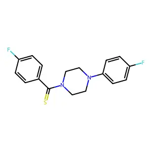 (4-Fluorophenyl)[4-(4-fluorophenyl)piperazin-1-yl]methanethione structure