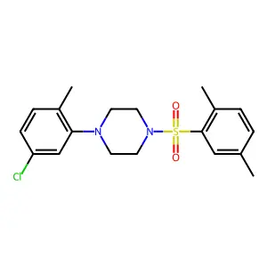 1-(5-Chloro-2-methylphenyl)-4-(2,5-dimethylbenzenesulfonyl)piperazine structure