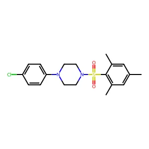 1-(4-Chlorophenyl)-4-(2,4,6-trimethylbenzenesulfonyl)piperazine structure