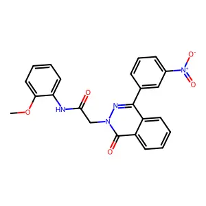 N-(2-methoxyphenyl)-2-[4-(3-nitrophenyl)-1-oxophthalazin-2-yl]acetamide structure