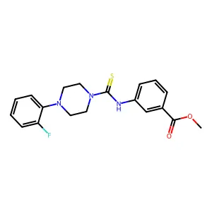 Methyl 3-({[4-(2-fluorophenyl)piperazin-1-yl]carbonothioyl}amino)benzoate structure