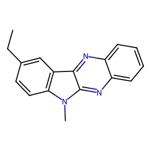 9-Ethyl-6-methylindolo[3,2-b]quinoxaline structure