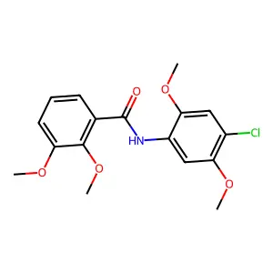 N-(4-chloro-2,5-dimethoxyphenyl)-2,3-dimethoxybenzamide structure