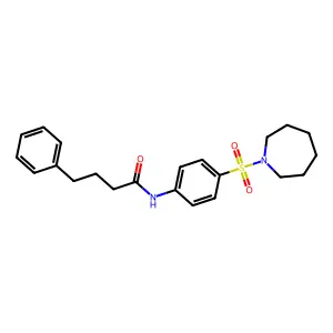 N-[4-(azepan-1-ylsulfonyl)phenyl]-4-phenylbutanamide structure