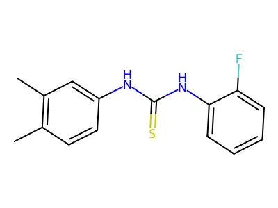 1-(3,4-Dimethylphenyl)-3-(2-fluorophenyl)thiourea structure
