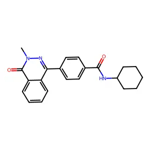 N-cyclohexyl-4-(3-methyl-4-oxophthalazin-1-yl)benzamide structure