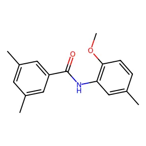 N-(2-methoxy-5-methylphenyl)-3,5-dimethylbenzamide structure