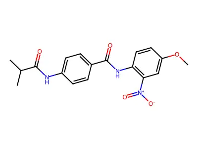 4-(isobutyrylamino)-N-(4-methoxy-2-nitrophenyl)benzamide structure