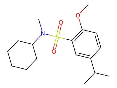 Cyclohexyl{[2-methoxy-5-(methylethyl)phenyl]sulfonyl}methylamine structure