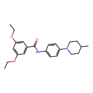 3,5-diethoxy-N-[4-(4-methylpiperidin-1-yl)phenyl]benzamide structure