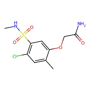 2-[4-Chloro-2-methyl-5-(methylsulfamoyl)phenoxy]acetamide structure
