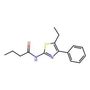N-(5-ethyl-4-phenyl-1,3-thiazol-2-yl)butanamide structure