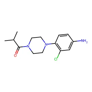 1-(4-(4-Amino-2-chlorophenyl)piperazin-1-yl)-2-methylpropan-1-one structure