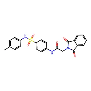 2-(1,3-dioxoisoindol-2-yl)-N-[4-[(4-methylphenyl)sulfamoyl]phenyl]acetamide structure
